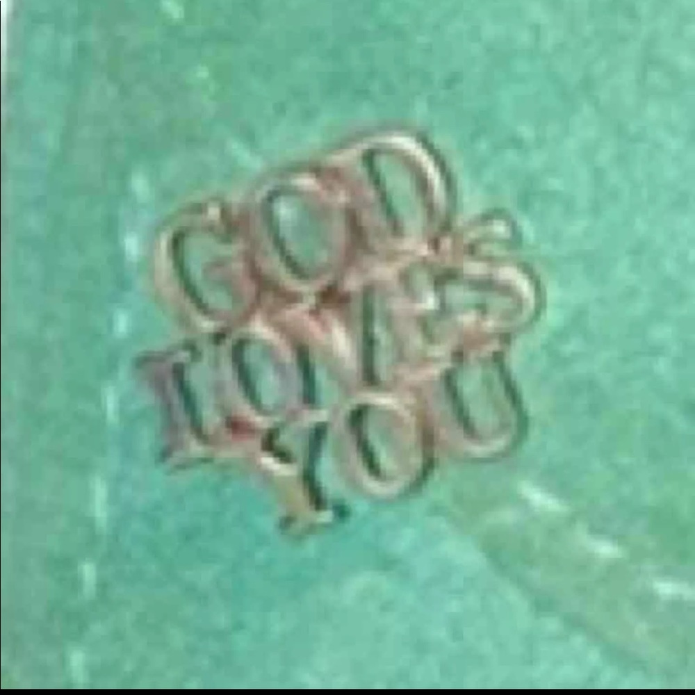 Sold Tiffany & Co GOD LOVES YOU pin , charm - amen